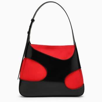 推荐Large shoulder bag with cut out black and red商品
