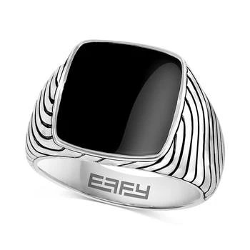 Effy | EFFY® Men's Onyx Ring in Sterling Silver,商家Macy's,价格¥2789