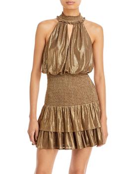 AQUA | Metallic Lamé Mini Dress - 100% Exclusive商品图片,7折×额外7.5折, 额外七五折