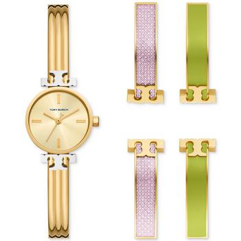 Tory Burch | Women's The Kira Gold-Tone Stainless Steel Bracelet Watch 22mm Gift Set商品图片,