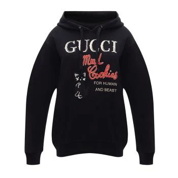 Gucci | GUCCI 古驰 女士黑色棉质卫衣/帽衫 615061-XJC0C-1082 包邮包税