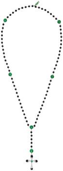 商品VEERT | SSENSE Exclusive White Gold & Black Cross Necklace,商家SSENSE,价格¥3383图片
