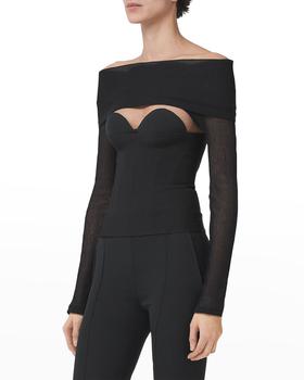 推荐Off-The-Shoulder Ribbed Top商品