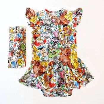 Charlies Project | Baby's Sunny Days Twirl Skirt Bodysuit With Matching Headband In Multi Color,商家Premium Outlets,价格¥263