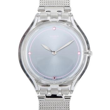 Swatch | Swatch Skinstones 36.8 mm Plastic and Stainless Steel Silver Dial Watch SVOK105M商品图片,6.9折