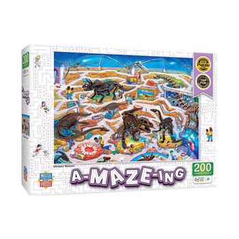 商品A-Maze-Ing 200 Piece Jigsaw Puzzle For Kids - Dinosaur Museum - 14"x19"图片