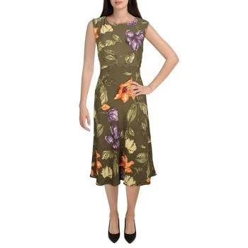 推荐Lauren Ralph Lauren Womens Belted Floral Midi Dress商品