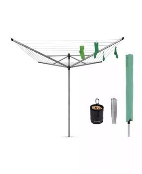 Brabantia | Rotary Lift-O-Matic Clothesline - 164', 50 Meter with Metal Ground Spike, Protective Cover, Peg Bag and Wooden Clothespins Set,商家Macy's,价格¥1025