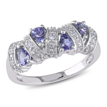 商品Amour | Sterling Silver 3/5 CT TGW Tanzanite Fashion Ring,商家Jomashop,价格¥413图片