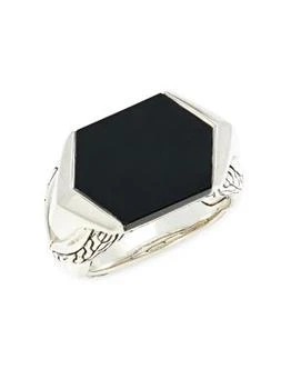 John Hardy | Sterling Silver & Black Onyx Signet Ring,商家Saks OFF 5TH,价格¥3355