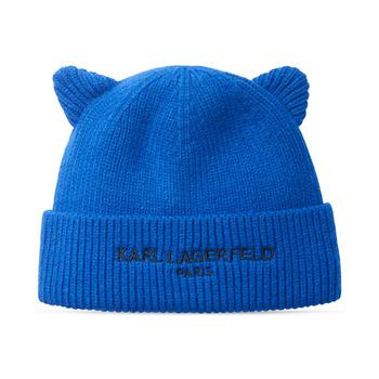 Karl Lagerfeld Paris | Women's Embroidered Choupete Beanie Hat商品图片,6折