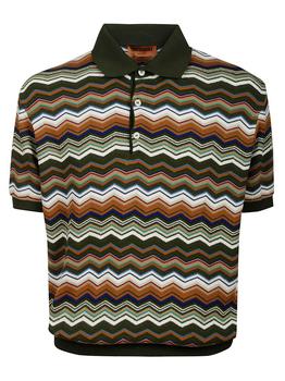 推荐Missoni Zigzag Woven Short Sleeved Polo Shirt商品