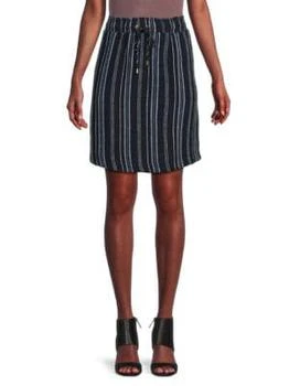 推荐Stripe Linen Blend Skirt商品