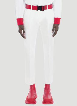Alexander McQueen | Straight-Leg Pants in White商品图片,3折