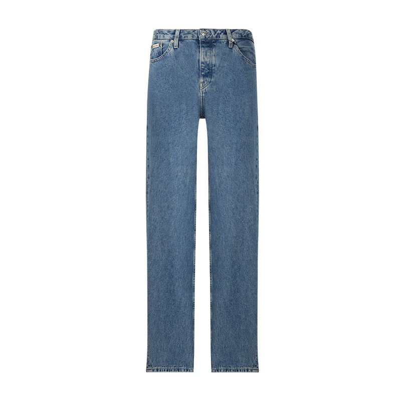 Calvin Klein | Calvin Klein/CK 女士浅蓝色门襟扣洞款牛仔直筒裤 ,商家C-L'Amour,价格¥631