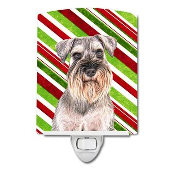 Caroline's Treasures | Candy Cane Holiday Christmas Schnauzer Ceramic Night Light,商家Verishop,价格¥192