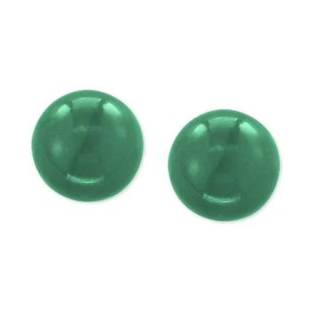 推荐EFFY® Dyed Green Jade (10mm) Stud Earrings in 14k Gold商品