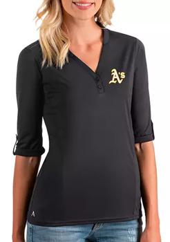 女式mlb裤子, Antigua® | Women's MLB Oakland A's Accolade V-Neck Top商品图片 