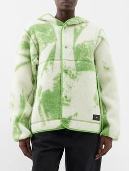 推荐Abstract-jacquard fleece hooded jacket商品