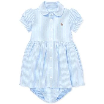 Ralph Lauren | Baby Girls Striped Knit Oxford Dress,商家Macy's,价格¥398