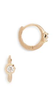 商品Jade Trau | Jade Trau 18KY 单颗宝石贴耳耳环,商家Shopbop,价格¥7984图片