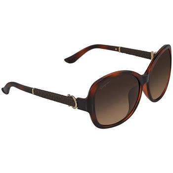 推荐Brown Gradient Butterfly Sunglasses SF744SLA 214 59商品