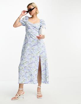 商品& Other Stories | & Other Stories linen puff sleeve midi dress in rosario print,商家ASOS,价格¥930图片