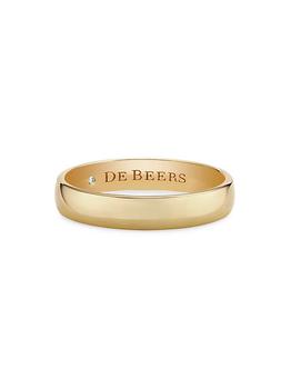 商品De Beers | Wide Court Band 18K Yellow Gold Wedding Ring,商家Saks Fifth Avenue,价格¥6875图片