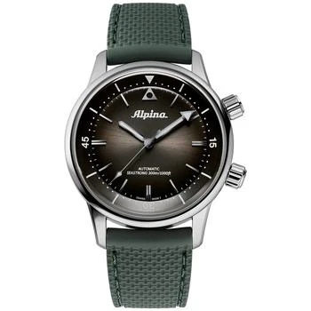 Alpina | Men's Swiss Automatic Seastrong Diver Green Rubber Strap Watch 42mm 