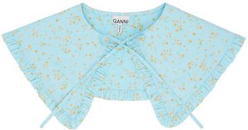 ganni floral pleated shirtdress, Ganni | Blue Poplin Floral Collar商品图片 额外8.5折, 额外八五折