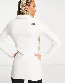 The North Face | The North Face Glacier 1/4 zip fleece dress with neck logo in cream Exclusive at ASOS 5.5折