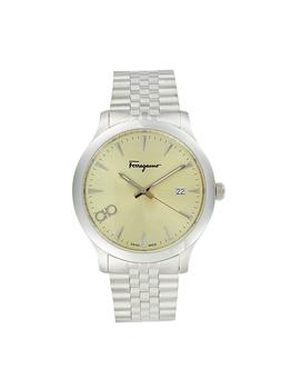 男士休闲菲拉格慕手表, Salvatore Ferragamo | 40MM Stainless Steel Analog Bracelet Watch商品图片 5折×额外9折, 额外九折