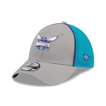 New Era | Men's Gray, Teal Charlotte Hornets Piped Two-Tone 39THIRTY Flex Hat 独家减免邮费