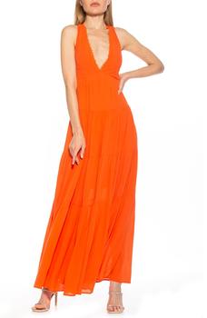 product Tezzi V-Neck Tiered Maxi Dress image