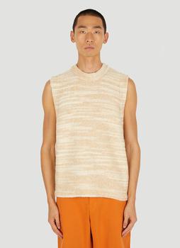 Stone Island | Zip Fastening Sleeveless Sweater in Beige商品图片,4折