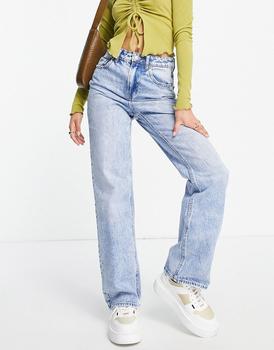 更多VERO MODA, VERO MODA | Vero Moda high waisted straight leg jeans in mid blue商品图片 