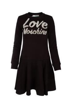 Love Moschino | Love Moschino Logo Flocked Mini Dress商品图片,5.3折, 独家减免邮费