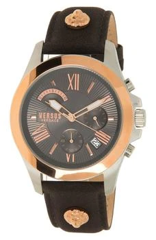 推荐Men's 3-Hand Quartz Leather Strap Watch, 44mm商品