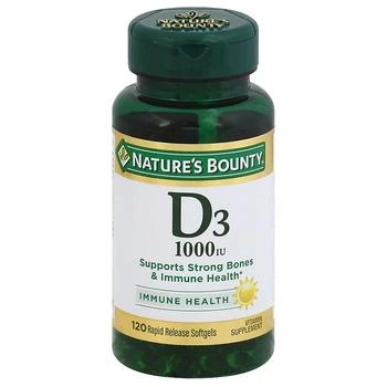 Nature's Bounty | D3-1000 IU Vitamin Supplement Softgels,商家Walgreens,价格¥119