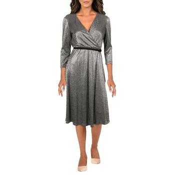 拉夫劳伦连衣裙是什么牌子, Ralph Lauren | Lauren Ralph Lauren Womens Metallic Knee Length Cocktail and Party Dress商品图片 1.3折