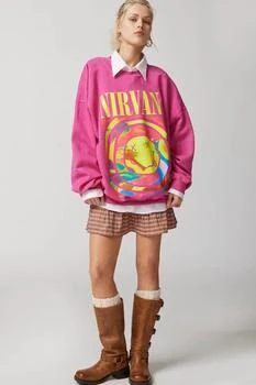 Nirvana Smile Overdyed Crew Neck Sweatshirt
