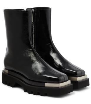 推荐Metal-trimmed leather ankle boots商品