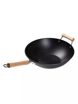 Escali | Joyce Chen Professional Series 14'' Cast Iron Flat Bottom Maple Handle Wok,商家Saks Fifth Avenue,价格¥450