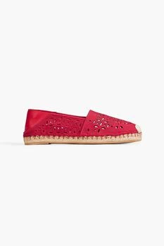Valentino | Logo-print broderie anglaise canvas espadrilles,商家THE OUTNET US,价格¥1307