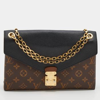 lv链条包, [二手商品] Louis Vuitton | Louis Vuitton Black Monogram Canvas and Leather Pallas Chain Bag商品图片 7折