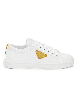 Prada | Leather Low-Top Sneakers商品图片,