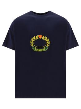 Burberry | Burberry Logo Embroidered Crewneck T-Shirt商品图片,5.7折起