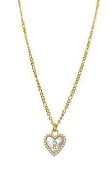 ADORNIA | Mother of Pearl Heart Lock Water Resistant Pendant Necklace,商家Nordstrom Rack,价格¥224