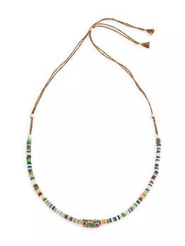 商品Room Service | Massai 24K-Gold-Plated & Mixed-Media Beaded Necklace,商家Saks Fifth Avenue,价格¥3542图片