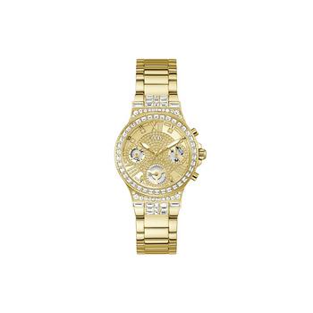 GUESS | Women's Gold-Tone Stainless Steel Glitz Bracelet Multi-Function Watch 36mm商品图片,